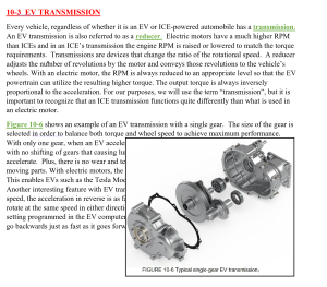 EV Transmsisson single gear